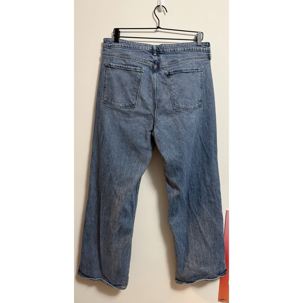 Old Navy - Women's Extra High-Rise Sky-Hi Wide Leg Light Blue Denim - Size 14P - Picture 4 of 4